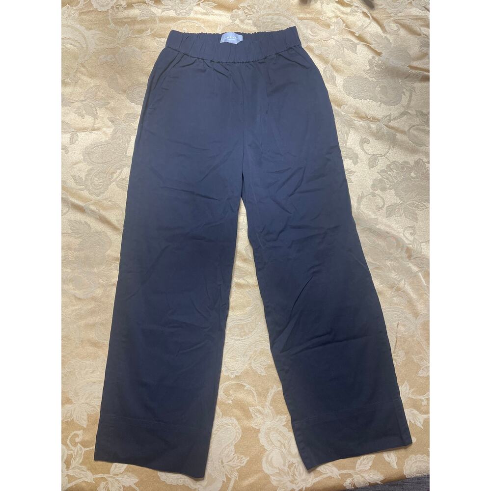 Everlane Size 2 Womens Pants Organic Cotton Black Pull On Stretch Elastic Waist - Picture 1 of 10
